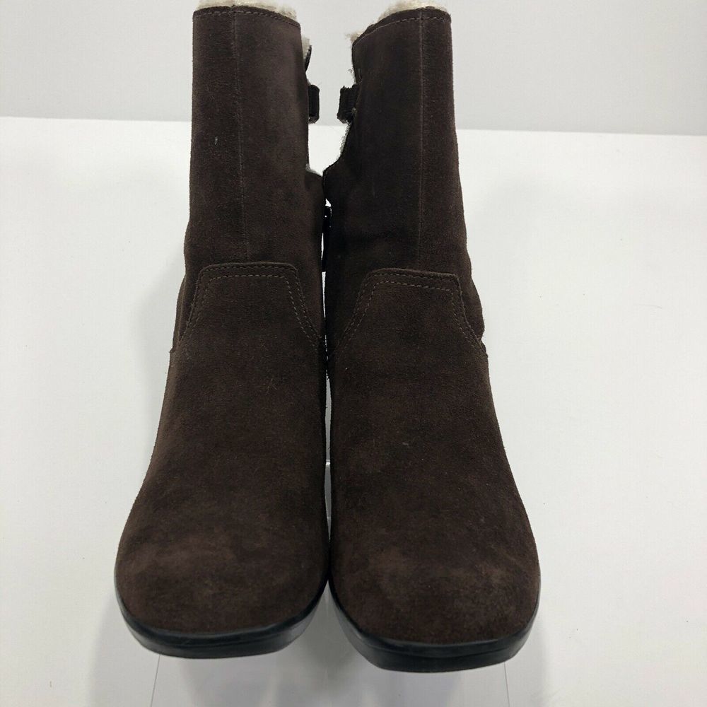 Clarks Bendables Suede Cuff Ankle Boots - Picture 4 of 8